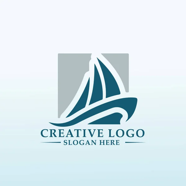 Approachable Logo Financial Advisor Firm Boat — Archivo Imágenes Vectoriales