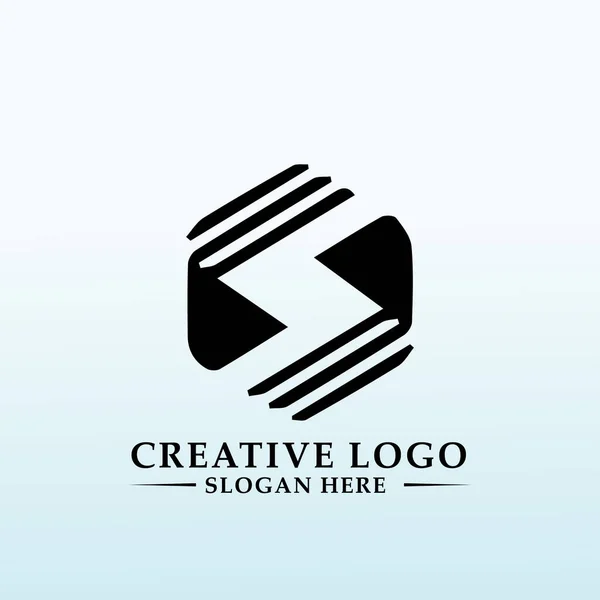 Logotipo Original Para Una Nueva Letra Intercambio Cifrado — Vector de stock
