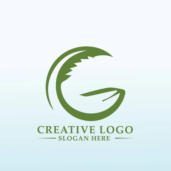 Зеленый Дизайн Логотипа — стоковый вектор