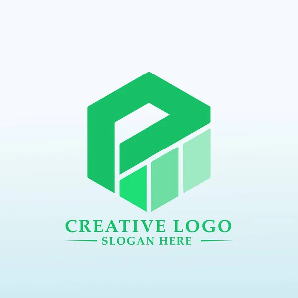 Lettre Conseils Financiers Logo Design — Image vectorielle