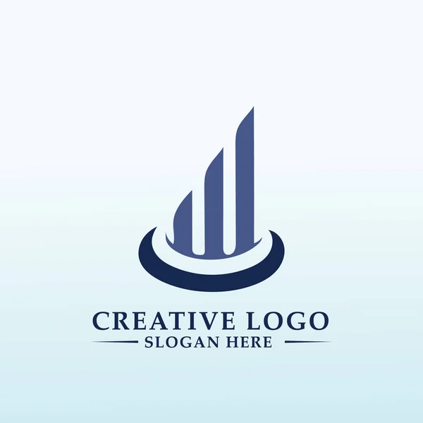 Investissements Services Financiers Gestion Patrimoine Logo — Image vectorielle