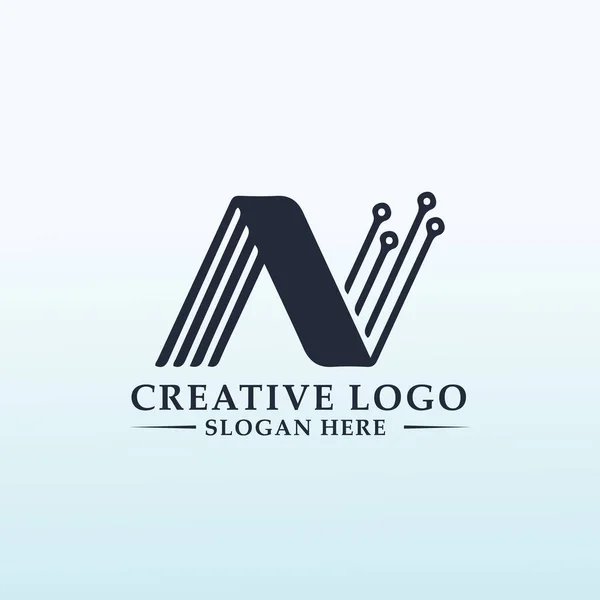 Logo Dla Nowej Firmy Budującej System Biznesowy Litera — Wektor stockowy