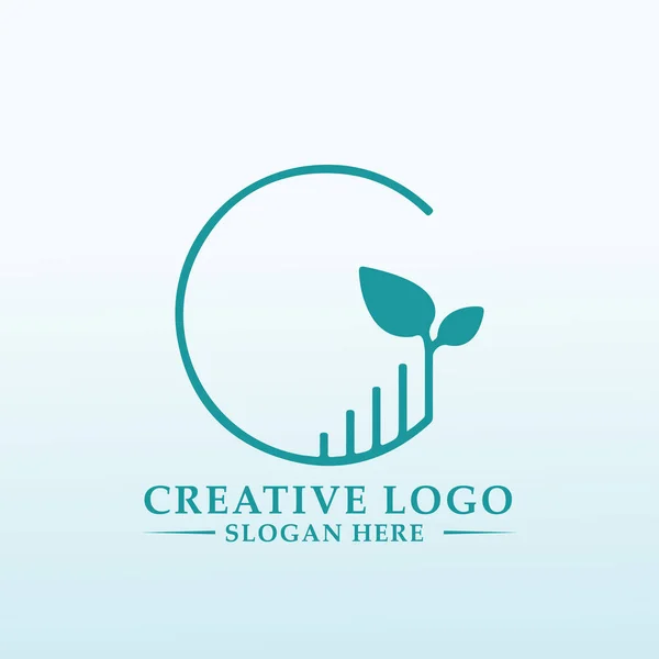 Logo Sustainable Investment Start Letter — Stock Vector