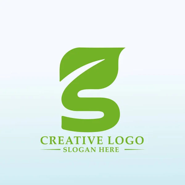 Logo Para Una Inversión Sostenible Letra Inicio — Vector de stock