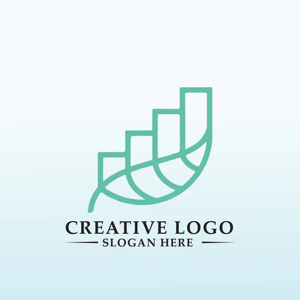 Logo Investimento Sostenibile Start Lettera — Vettoriale Stock