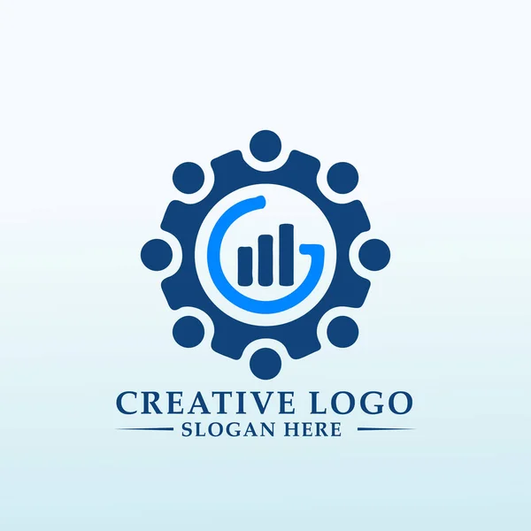 Ευφυής Εμπορική Λογιστική Και Οικονομικό Λογότυπο Επιστολή — Διανυσματικό Αρχείο