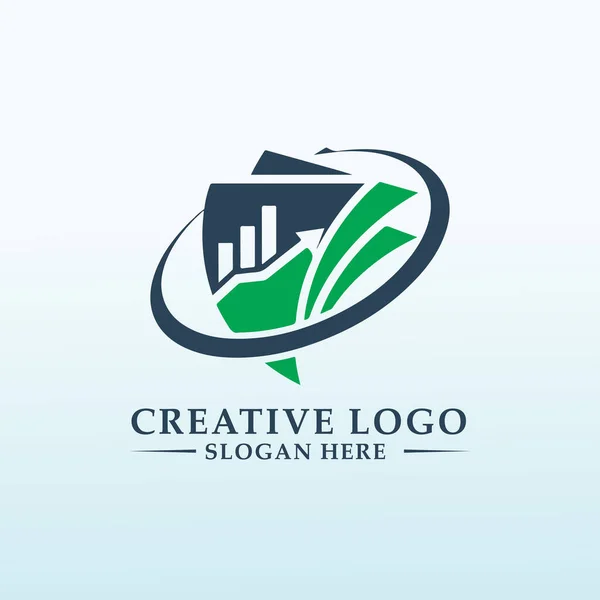 Finansal Özet Vektör Logosu Tasarımı — Stok Vektör