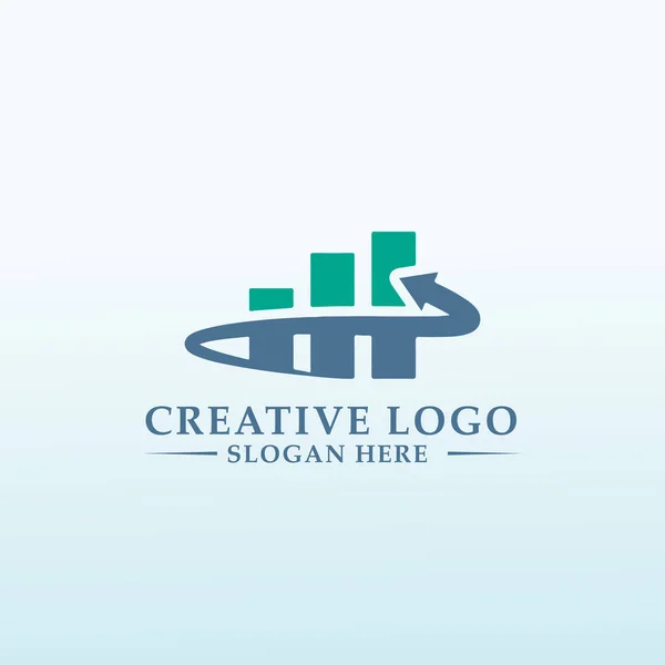 Финансовая Компания Ищет Новый Вдохновляющий Логотип — стоковый вектор