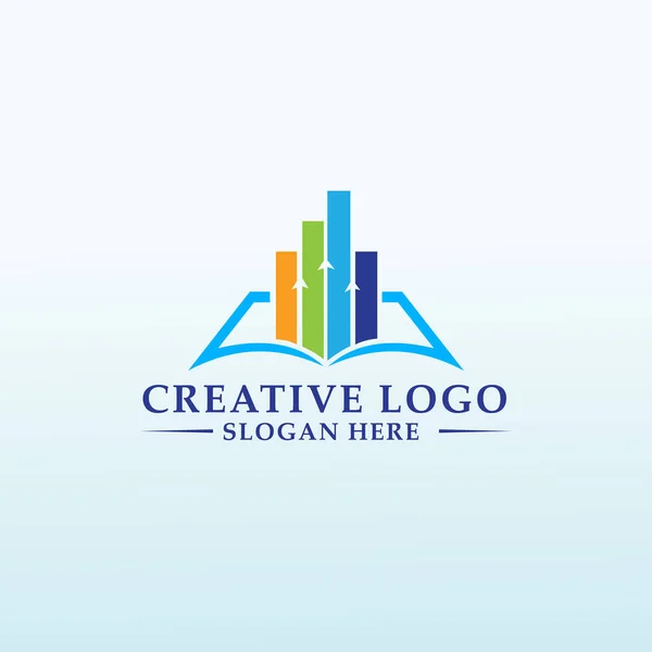 Compañía Financiera Busca Nuevo Logotipo Inspirador — Vector de stock