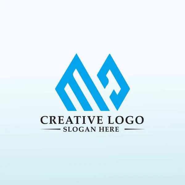 Мощный Динамичный Логотип Компании Mountain Icon Fund — стоковый вектор