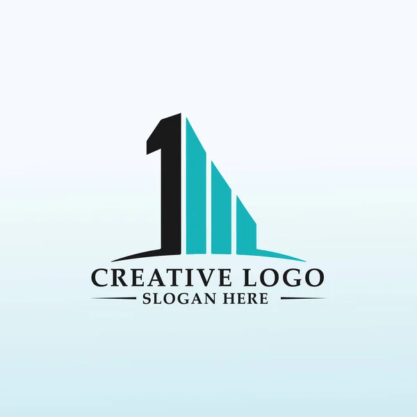 Оптовая Ипотечная Компания Письмо Один Логотип — стоковый вектор