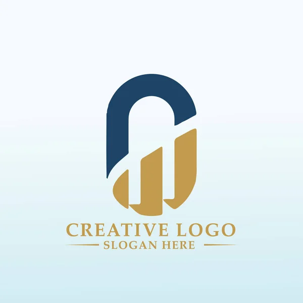 Conception Logo Gestion Patrimoine — Image vectorielle