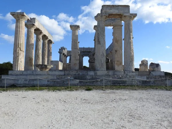 Yunanistan Aegina Adası Ndaki Aphaia Tapınağı Yüksek Kalite Fotoğraf — Stok fotoğraf