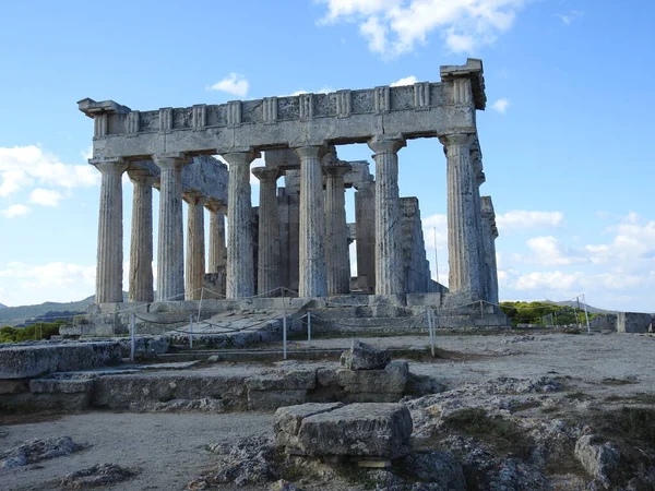 Tempel Van Aphaea Aphaia Aegina Island Griekenland Hoge Kwaliteit Foto — Stockfoto