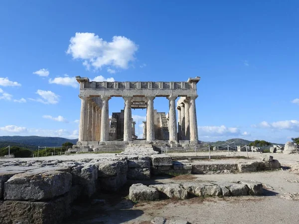 Yunanistan Aegina Adası Ndaki Aphaia Tapınağı Yüksek Kalite Fotoğraf — Stok fotoğraf