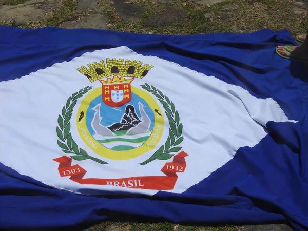 Fernando Noronha Τοπική Σημαία Στο Έδαφος Υψηλής Ποιότητας Φωτογραφία — Φωτογραφία Αρχείου