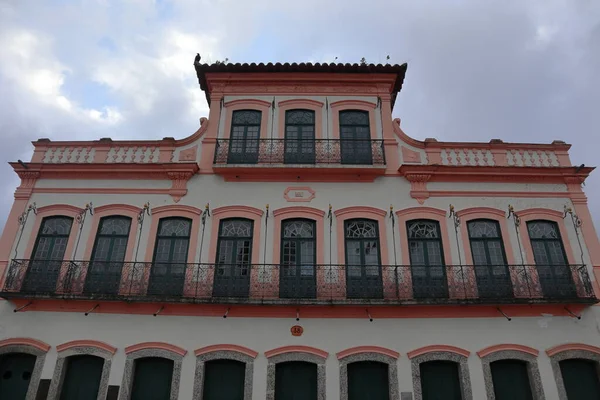 Widok Przodu Zabytkowego Casarao Porto Ubatubie Zbudowany 1846 Roku Przez — Zdjęcie stockowe
