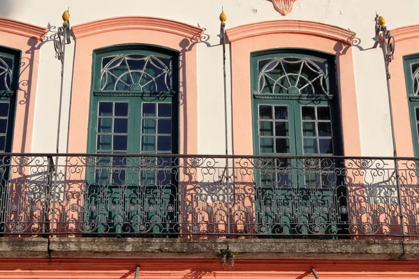 Ubatuba Sao Paulo Brazil Jul 7Th 2022 Colonial Houses Windows — ストック写真