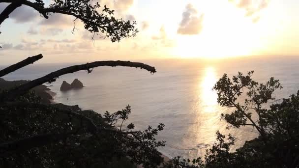 Sunset Fernando Noronha Island Located Brazilian Shore Sunset Paradise Islands — Video