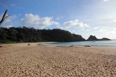 Winter day at Sancho beach - Praia do sancho - Fernando de Noronha, Pernambuco, Brazil. High quality photo. Cliff view.