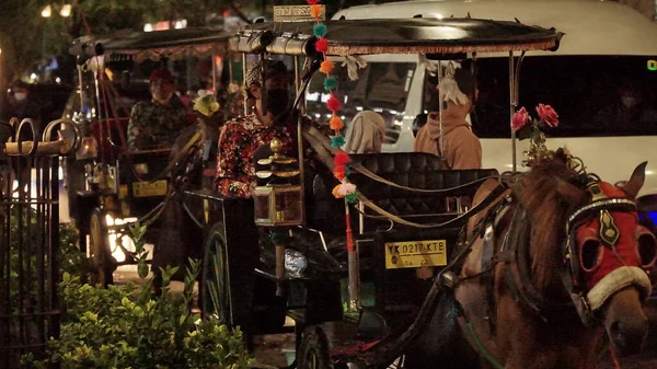 Situation Malioboro Street Night Street Seller Visitor — Stok fotoğraf