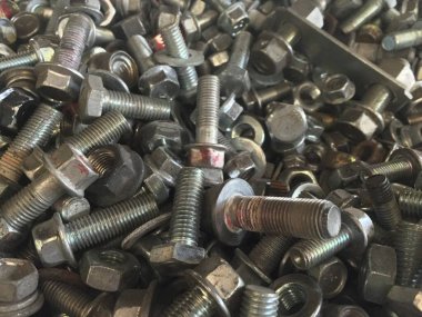 Eski somun ve cıvata arka planı için