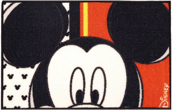 Beautiful Mickey Mouse Printed Kids Woolen Welcome Entry Doormat — Fotografia de Stock