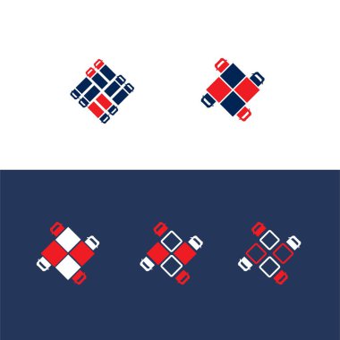 İllüstrasyon lojistik ve dağıtım şirketi logo tasarım şablonu