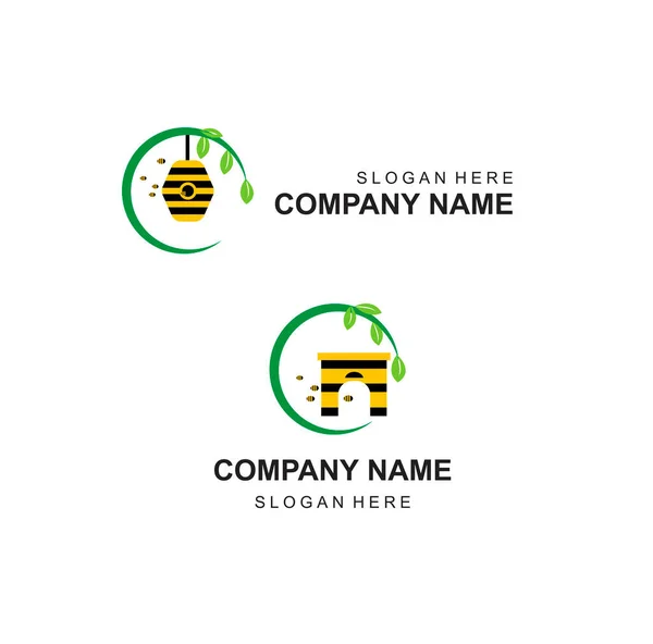 Logo Personal Business Apiary Bee — Stock vektor