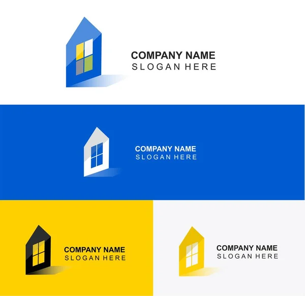 Logo Home Construction Gemütlich Home Home Interior Identität Firma Business — Stockvektor