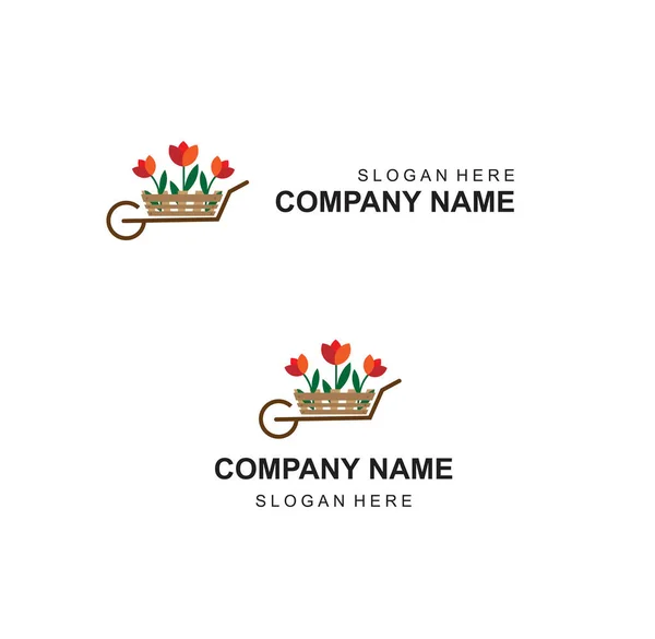 Garden Gardener Gardening Logo Website Company — Stock vektor