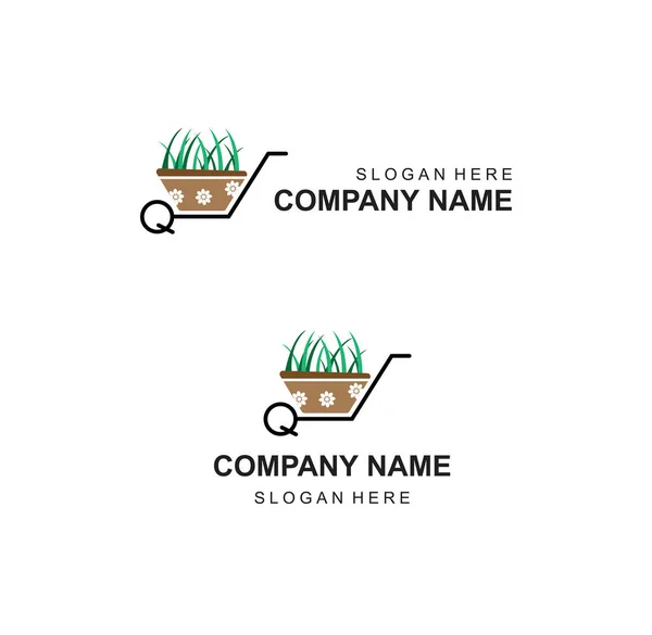 Garden Gardener Gardening Logo Website Company — Stock vektor