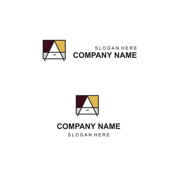 Letra Logotipo Producción Fábrica Muebles — Archivo Imágenes Vectoriales