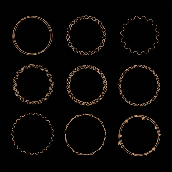 Ensemble Cadres Ronds Pour Logo — Image vectorielle