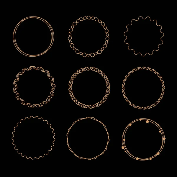 Set Ronde Frames Voor Logo — Stockvector