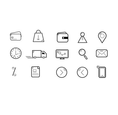 Siyah web sitesi simgeleri