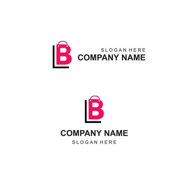 Logo Letra Bolsa Compras — Archivo Imágenes Vectoriales