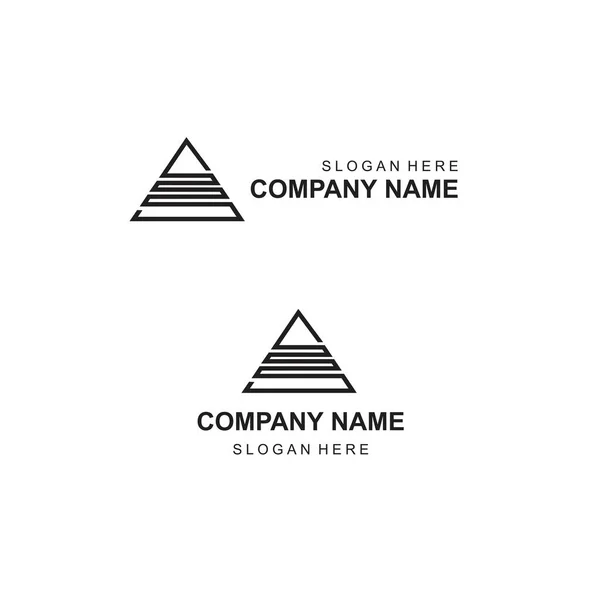 Carta Piramidal Sinal Movimento Geometria — Vetor de Stock