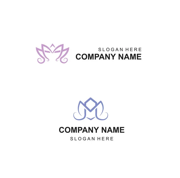 Lotusbuchstabe Zeichen Für Corporate Identity Des Unternehmens — Stockvektor