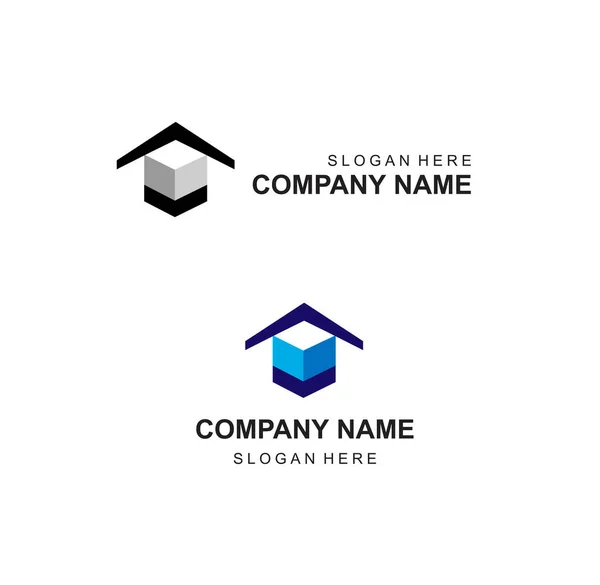 Logo Familia Empresa Construcción Empresario — Archivo Imágenes Vectoriales