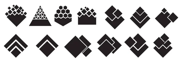 Deeltjessteen Product Logo Interieur Bedrijf Decoratieve — Stockvector
