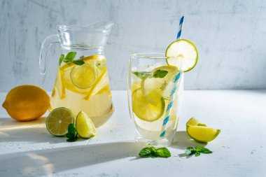 refreshing lime and mint drink