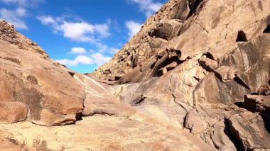 Massif 'in Fuerteventura' daki Betancuria doğal parkındaki güzel manzarası.