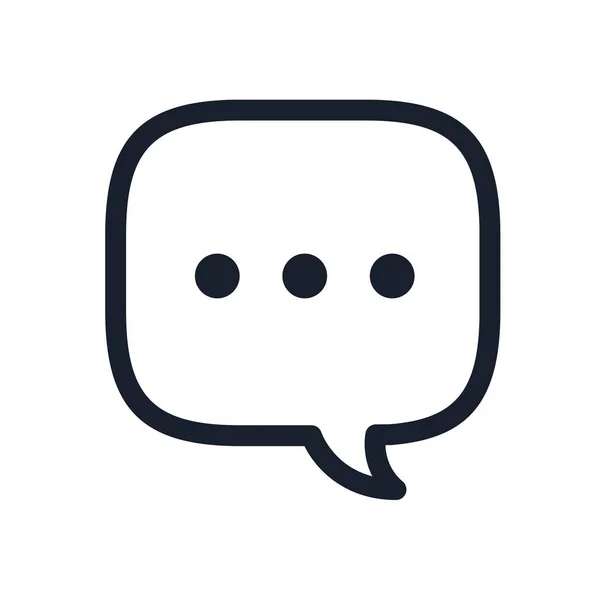 Icono de mensaje esquema estilo UI UX elemento de diseño — Vector de stock
