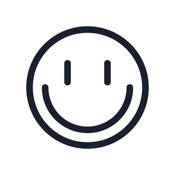 Smile Icon Line Stil UI UX Design-Element — Stockvektor