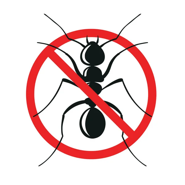 Warning ant sign vector illustration — Stock Vector