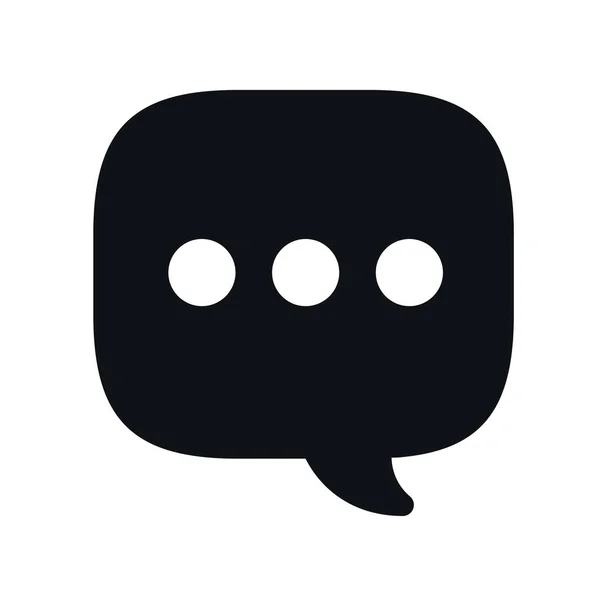 Icono de mensaje vector color negro UI UX — Vector de stock