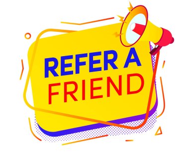 Megafon ile bir arkadaş afiş bakın