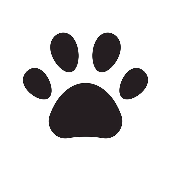 Paws icon black isolated on white background — стоковый вектор