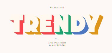 Vektör modayı 3d biçiminde modern tipografi